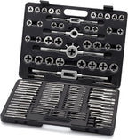 Segomo Tools 110 Piece Hardened Alloy Steel SAE Tap And Die Threaded Set With Case - TD110SAE