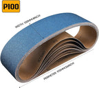 10-Piece 4 x 36 Inch 100 Grit Zirconia Sanding Belts, Heavy Duty Long-lasting Sanding Bands for Belt Sander, Rust Paint Removal, Wood Metal Grinding and Finishing