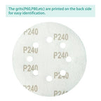 100PCS 240 Grit Premium Green Sanding Discs, 5-Inch 8-Hole Sandpaper for Random Orbital Sander
