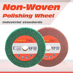 6 Inch Flap Wheel, Non-Woven Abrasive Polishing Wheel, 1 Inch Thickness, 3/4 Inch Arbor, for Bench Grinder (Assorted Grit240 Grit320)