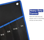 12-Pockets Metric 8-19mm Wrench Roll Up Pouch Standard Pockets Wrench Tool Bag Organizer (not including wrench)