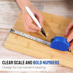 50 Pcs 6 FT Mini Tape Measure Retractable Bulk Small Measuring Tape Pocket Size Measurement Tool for Operation Christmas Items Party Favor Gifts Stuffers for Men(Blue)