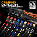 SOMELINE Wire Terminal Crimping Tool Kit, with 51 Sizes Insulated Terminals and 22-10 AWG Ratchet Crimping Pliers and Automatic Stripping Pliers, Ring Fork Disconnect Butt Electrical Terminal Kit