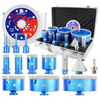 Diamond Core Drill Bit Set - BRSCHNITT Tile Hole Saw Kit 1/4"*2/5/16"/4/5" 1" 1-3/8"2" /3"/4"/5"& 4/5" Finger Bit & 2" Chamfer Bit for Porcelain Tile Ceramic Marble Granite Diamond Blade & Adapters.