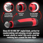 AFA Tooling - Extendable Neck Deburring Tool & Countersink Hand Reamer with 15 Extra Blades - Works on Resin, PVC Pipes, Copper, Plastic - Plumbing & 3D Printing Burr Removal Reamer Tool