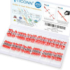 TICONN 200 PCS Solder Seal Wire Connectors, Heat Shrink Butt Connectors, Waterproof and Insulated Electrical Wire Terminals, Butt Splice (200PCS, Red)