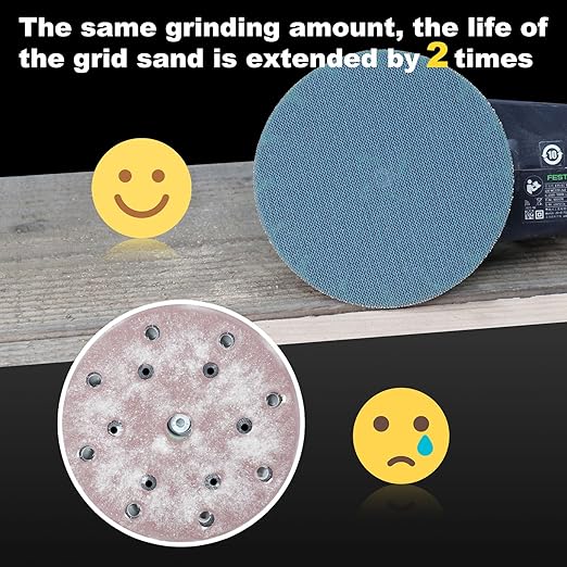 40 PCS Mesh Disc 6 inch Sanding Discs 400 grit Ceramic Abrasive Sandpaper Hook and Loop Orbital Sander Pads for Coating Removal,Body Repair, Auto Sanding