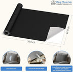 KING MOUNTAIN Canvas Repair Patch 16×30 Inch Self-Adhesive Waterproof Fabric Patch for Sofas, Tents, Furniture,Tote Bags, Car Seats (Black)