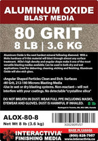 #80 Aluminum Oxide - 8 LBS - Medium Sand Blasting Abrasive Media for Blasting Cabinet and Blasting Guns.