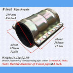 Water Pipe Repair Clamp for 8 inch Pipe(OD of The Applicable Pipe is 8.62 inch),Leak Sealer for Pipes and Plumbing,Length 11.6 inch,Suitable for PE/PPR Pipe,Steel Pipe,Iron Pipe