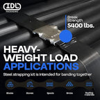 IDL Packaging PRO Strapping Tool Set for 3/4" to 1 1/4" Steel Strapping – Heavy-Duty Tensioner and Sealer for Metal Banding – Packaging Strapping Tool Kit to Secure Heavy Packages