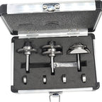 3Pc Tongue and Groove Router Bit Set 1/4 Shank,45 Degree Lock Miter Bit,3 Teeth T Shape Glue Joint Cutter,in Aluminum Case for Wood Cabinet Door/Board Tabletops/Strip Flooring Making