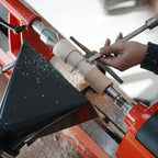 Overall length: 23 3/4" Carbide Tipped Finisher Chisel For Woodturning, Beech handle length: 15 1/2", Tool bar length: 8 1/4", Tool bar thickness: 1/2" Square, with 15 * 2.5mm-30°TCT ROUND BLADE
