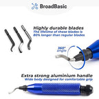 Deburring Tool Kit with 20 High-Speed-Steel Blades | Edge Burr Remove for Metal, PVC Plumbing Pipe, 3D Printing, Plastic, Copper, Resin Art