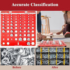 42 Nut and Bolt Thread Checker, Bolt Size and Thread Gauge 19 Standard & 15 Metric Bolt & 8 Drill Bit Gauge, Bolt and Nut Identifier Gauge with Inch and Centimeter Scales