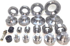 10 Piece Dimple Die Set 1/2" 3/4" 1" 1 1/4" 1 1/2" 1 3/4" 2" 2 1/2" 3" Includes Dzus Dimple Die