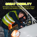 36 Pack High Visibility Safety Vest Bulk Reflective Mesh Security Vest with Silver Strip for Men Women