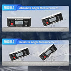Digital Inclinometer, 360° Protractor Angle Finder Level, Magnetic V-Groove Base Protractor with Large Backlit LCD Display, High-Precision Meter Tool for Machining, Woodworking & Construction