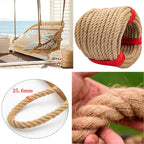 Natural Hemp Rope (1/2 in x 100 ft) Twisted Manila Ropes Jute Ropes Sisal Rope for Cat Scratching Post, Camping, Crafts, Tug of War, Railings Decorate, Hanging, Hammock, DIY Projects