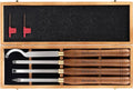 4-Pieces Carbide Tipped Woodturning Tools Lathe Chisel Set with Stainless Steel Blade, Wooden Box