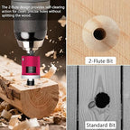 5-Piece Countersink Drill Bit Set with Adjustable Depth Stop, 1/4" Hex Shank Quick Change Drilling Tool Kit, 82° Woodworking Chamfer Bits for Wood, Plywood, MDF, Plastic