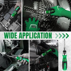 SK 12-in-1 Ratcheting Screwdriver, 216-P, Multi-bit Driver with Quick-Load Mechanism, S2 Steel, with Phillips, Slotted, Star, Square Bits Stored in Handle
