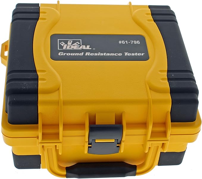 IDEAL Electrical 61-796 Earth Ground Resistance Tester, 3-Pole, Carrying Case Included,Yellow,Green,Red