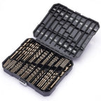 Cobalt Drill Bit Set for Hardened Metal and Stainless Steel, 122Pcs M35 High Speed Steel Twist Jobber Metal Drill Bits 1/16"-1/2", with Plastic Index Storage Case
