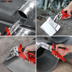 MAXPOWER 2-Piece Sheet Metal Hand Seamers, 5 Blade Pipe Crimper and 3-inch Offset Jaw Sheet Metal Bender with Ergonomic Handle
