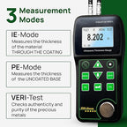 Ultrasonic Thickness Gauge Industrial-888X Echo-Echo Mode Measure Through Coating up to 19.685mils (500 microns) / Cast Iron Thickness Measurement/PC Connection (All Material)