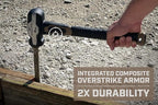 Spec Ops Tools Engineering Hammer, 4 lb Sledge hammer with Removable Soft Mallet Cap & Bi-Material Shock Absorbing & Vibration Dampening Handle, 3% Donated to Veterans, Black/Tan