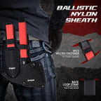 Dream Reach Throwing Axe Set - 6PCS Full Tang Throwing Hatchet with TPR Rubber Sleeve and Protective Sheaths for Recreation and Competition Game