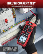 KAIWEETS Inrush Digital Clamp Meter 1000A with Backlit; Multimeter TRMS 6000 Counts, Amp Voltage Tester with VFD, LOZ Mode; Measures AC/DC Current Voltage Temperature Resistance NCV - Upgraded Screen