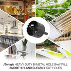 2 Inch Hole Saw with 3/8" Triangle Shank Quick Change Arbor, JTemgle Bi-Metal Hole Saw Heavy Duty Hole Cutting Tool for Cornhole Boards, Recessed Lights, Wood, Plastic, Drywall & Soft Metal