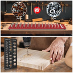 Thread Checker 2 PCS, Nut and Bolt Thread Checker, Aluminum Bolt Size and Thread Gauge, Bolt Size Finder, Wall Mountable or Flat Bolt Thread Identifier with Inch and Centimeter Scale