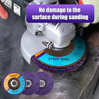 5 Pack 4" x 5/8" Strip Discs Stripping Wheel, Rust Remover Discs for Angle Grinder,Clean and Remove Paint Coating Rust Welds Oxidation(Purple)