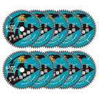 6-1/2 Inch Miter/Table Saw Blades 10pcs, 60 Teeth ATB TCT Fine Finish Wood Cutting Circular Saw Blade with 4/5|5/8 Inch Arbor