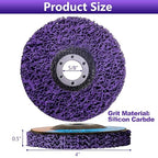 5 Pack 4" x 5/8" Strip Discs Stripping Wheel, Rust Remover Discs for Angle Grinder,Clean and Remove Paint Coating Rust Welds Oxidation(Purple)