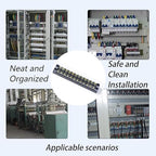 Terminal Block (4 Sets) 4Pcs 6 Positions Dual Row 600V 15A Screw Terminal Strip Blocks with Cover&4Pcs Pre-Insulated Barrier Termina Block Strip& 24Pcs Insulated Fork Wire Connector
