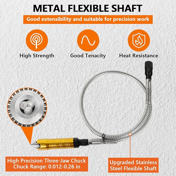 Shaft Grinder 780W Rotary Tool 500-25000RPM Rotary Carver with 0.26" 3-Jaw Chuck & Stepless Speed Foot Pedal Hanging Grinding Machine Accessories for Jewelry Polishing Grinding DIY