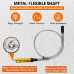 Shaft Grinder 780W Rotary Tool 500-25000RPM Rotary Carver with 0.26" 3-Jaw Chuck & Stepless Speed Foot Pedal Hanging Grinding Machine Accessories for Jewelry Polishing Grinding DIY
