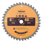 6-1/2 inch Circular Saw Blade 40T Combo Pack with 5/8" Arbor，Ultra Fine Finish for Wood Cutting, Thin-Kerf