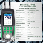 Ultrasonic Thickness Gauge Industrial-882 / Steel, Metals, Plastic, Glass, PVC, Pipes Thickness Gauge Meter – Range 0.039 to 8.85 inch| 2.4” HD Color LCD | Auto Calibration (All matеrial)