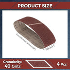 10 Pcs Sanding Belts 4 x 36 Inch 40 Grit Aluminum Oxide Abrasive Sandpaper for Belt Sander Metal Grinding Wood Working Weld Rust Removal