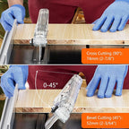 8-inch Table Saw for Jobsite, 6.7-Amp Copper Motor, Cutting Speed up to 3576RPM, 24T Blade, Compact Portable Table Saw Kit, with Sliding Miter Gauge DIY Woodworking and Furniture Making, Orange