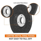 2" Die Grinder Grinding Wheel 15 Pcs,2 inch Grinder Disc with Mounting Mandrel Holder 3/8" & 1/4" Arbor Hole with 1/4" Shaft Shank for General Purpose Metal & Stainless Steel, Aluminum Oxide Grinding