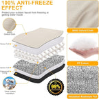 Backflow Preventer Cover Insulated (5˚F) - 14"W x 26"H Backflow Cover for Winter Pipe Freeze Protection - Sprinkler Covers for Outside with 7 Layers Fabric Double Wall Insulation Cover