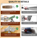 Wood Carving Kit, 50Pcs Wood Carving Tools with 4 Style Templates & 2 Finish Supplies, Wood Whittling Kit with 3 Style Knives & 6pcs Basswood Blocks for DIY and Carving Beginners