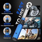 ‌1/4 Inch Drive Click Torque Wrench Set, 20-200 in.lb / 2.26-22.6 Nm Inch Pound Torque Wrench 90-Tooth Bike Torque Wrench Set with ±3% Accuracy for Bicycle and MTB Repair