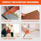 ValueMax Tape Measure 16FT with Fractions 1/8, 3 Pack Retractable Easy Read Measuring Tape, Imperial Pocket Measurement Tape with Metal Belt Clip for Construction, Contractor, Carpenter, Woodworking